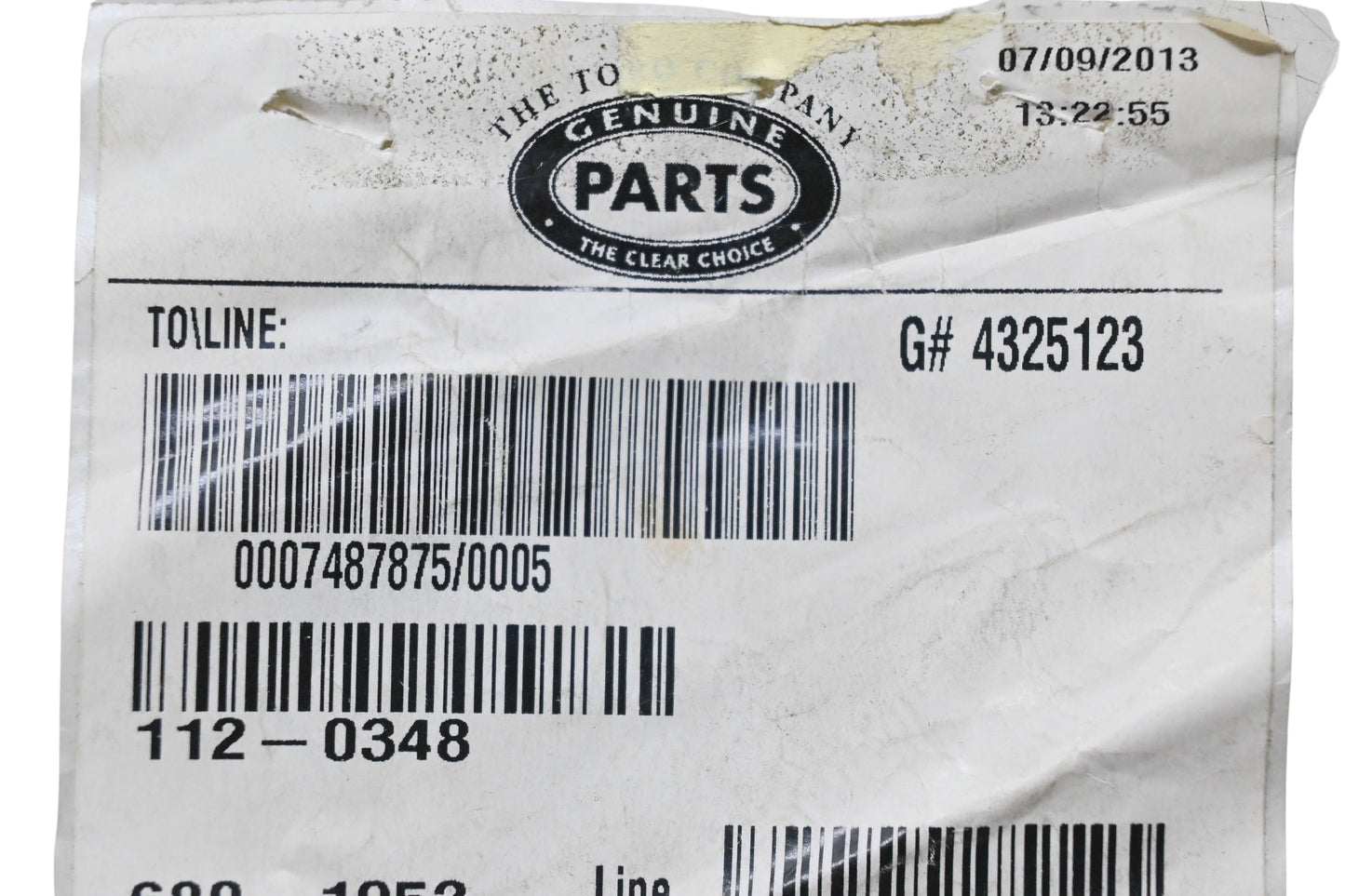 Toro 112-0348 Spring NOS
