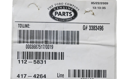 Toro 112-5831 Spacer NOS