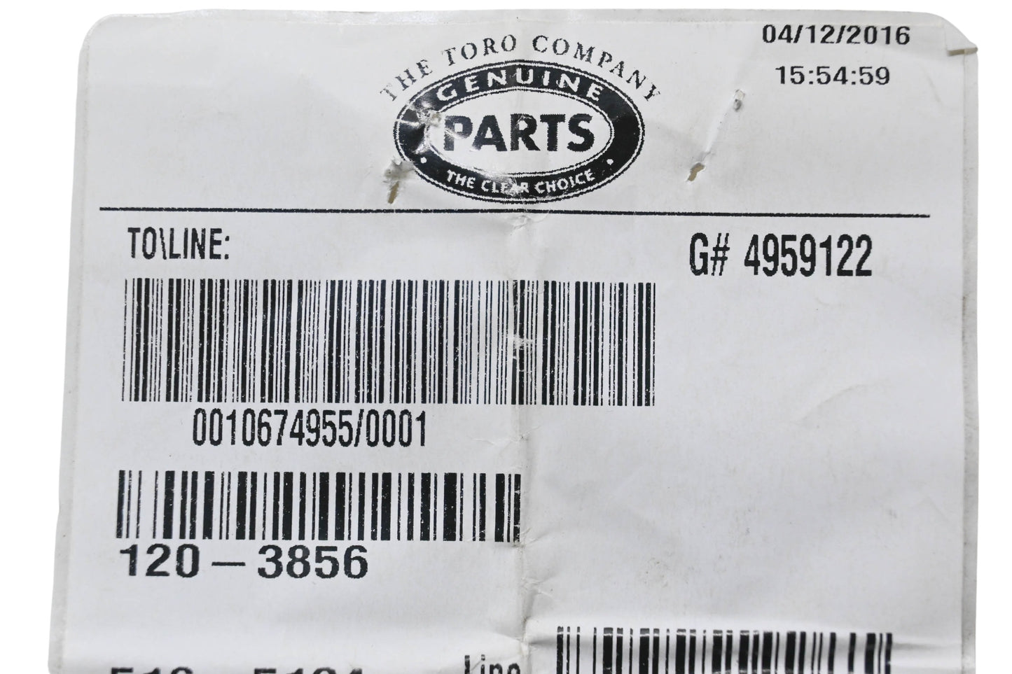 Toro 120-3856 Flat Washer NOS