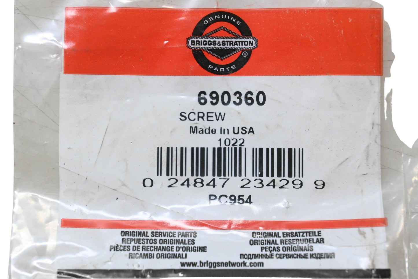 New OEM Briggs & Stratton 690360 Screw NOS