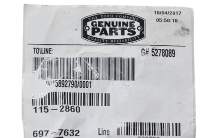 Toro 115-2860 Quick Release Assembly NOS