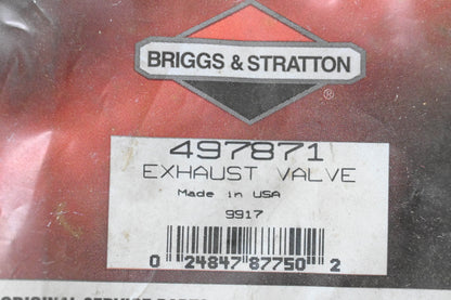 New OEM Briggs & Stratton 497871 Exhaust Valve NOS