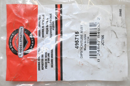 New OEM Briggs & Stratton 495715 Dipstick Tube Assembly NOS