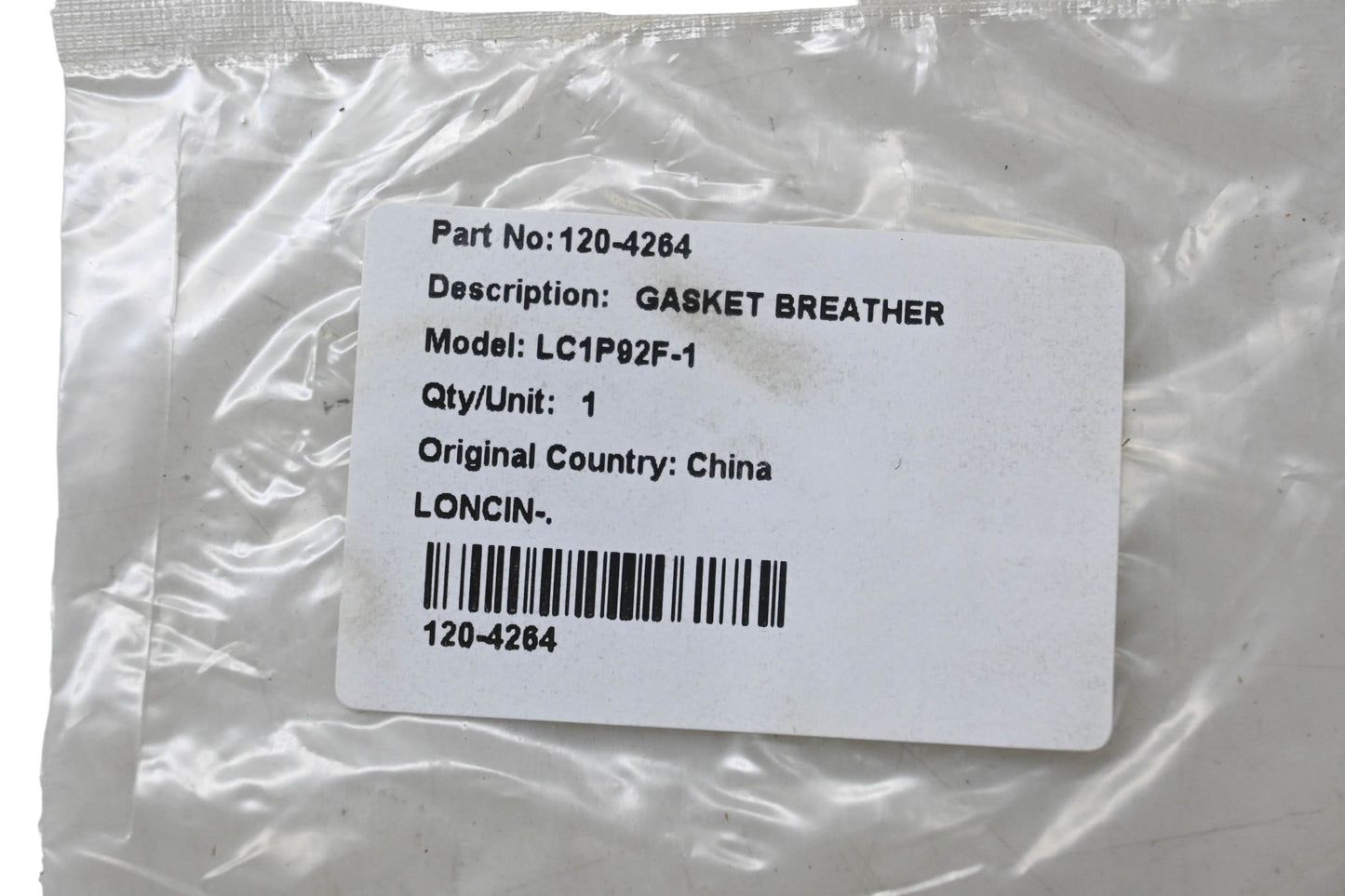 Toro 120-4264 Breather Gasket NOS