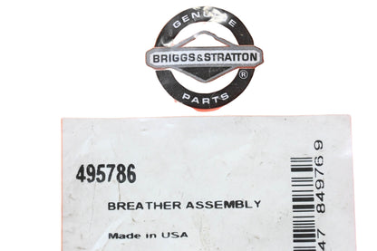 New OEM Briggs & Stratton 495786 Breather Assembly NOS