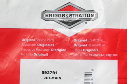 New OEM Briggs & Stratton 592791 Main Jet NOS