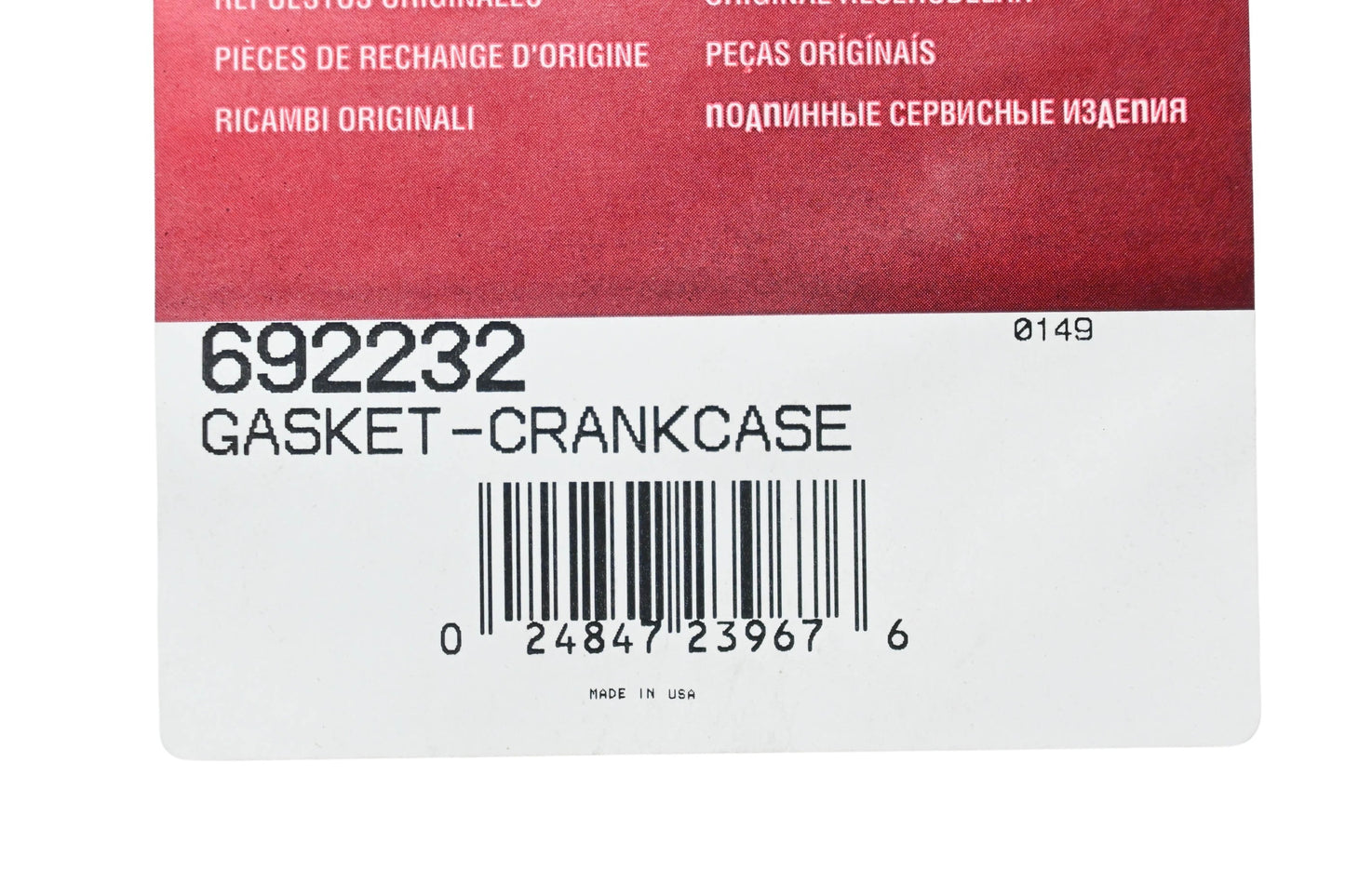 New OEM Briggs & Stratton 692232 Crankcase Gasket NOS