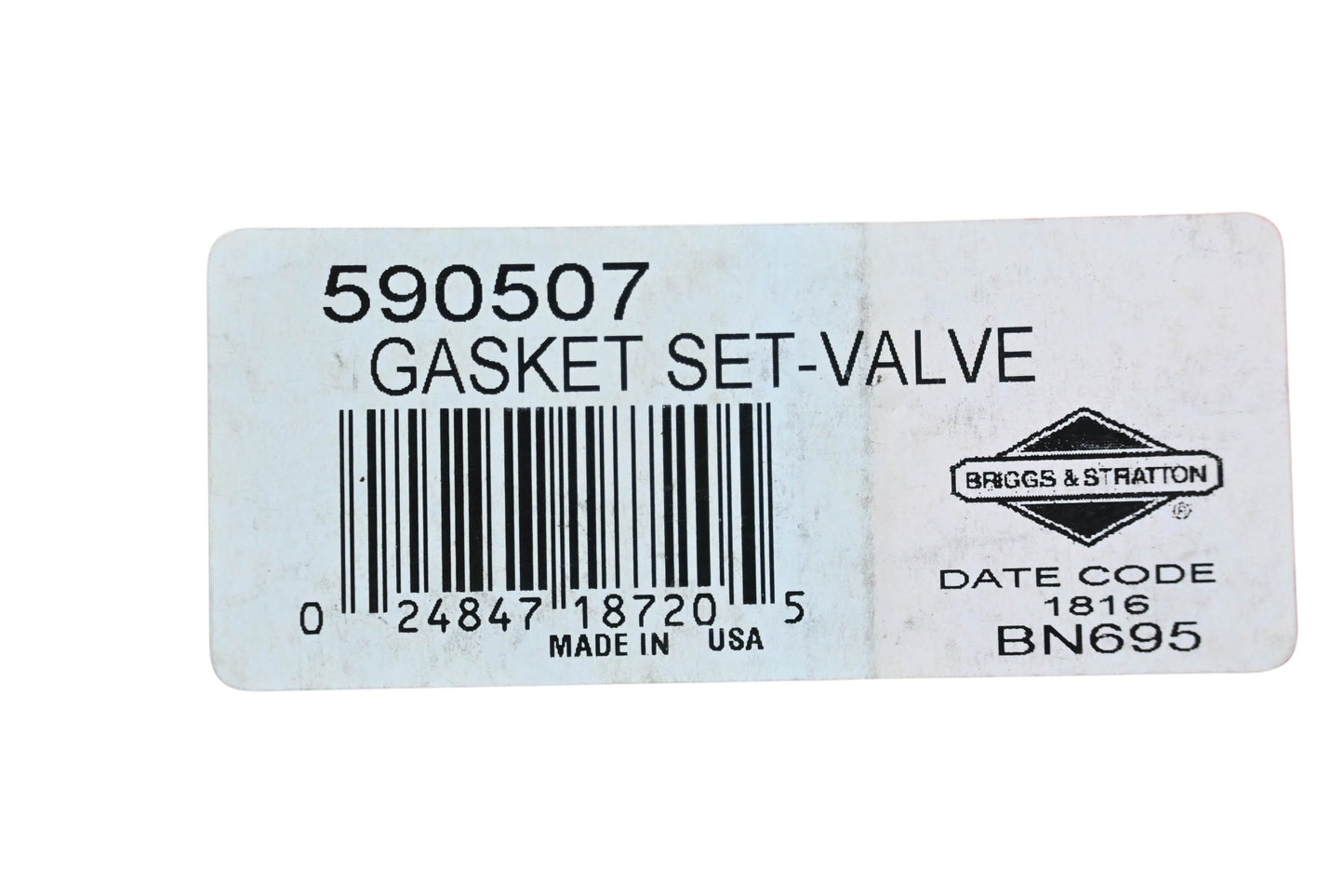 New OEM Briggs & Stratton 590507 Valve Gasket Kit NOS