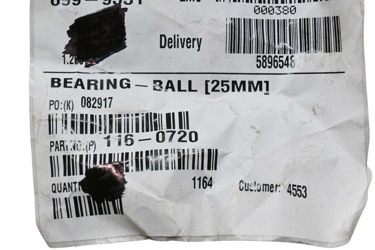 Toro 116-0720 Ball Bearing NOS