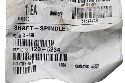 Toro 120-5234 Spindle Shaft NOS