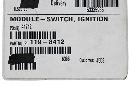 Toro 119-8412 Ignition Switch Module NOS