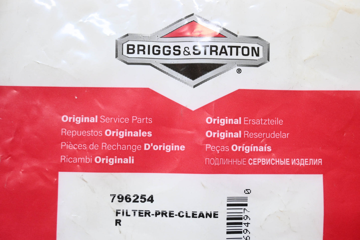 New OEM Briggs & Stratton 796254 Pre-Cleaner Filter NOS