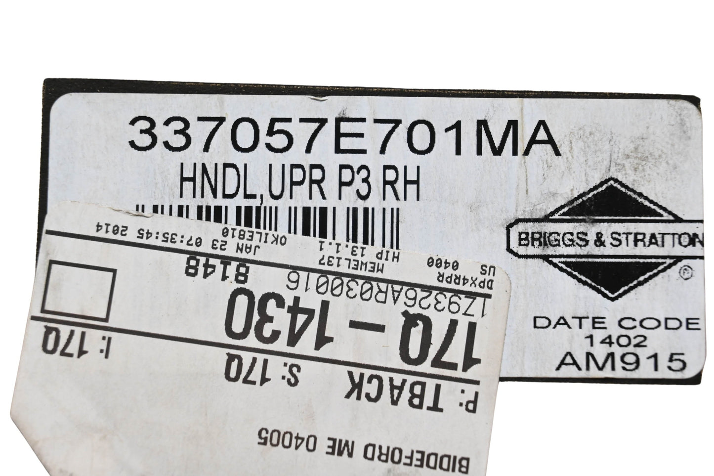 New OEM Briggs & Stratton 337057E701MA Upper Handle NOS