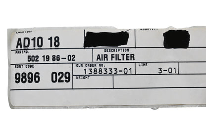 New OEM Husqvarna 502 19 86-02 Air Filter NOS