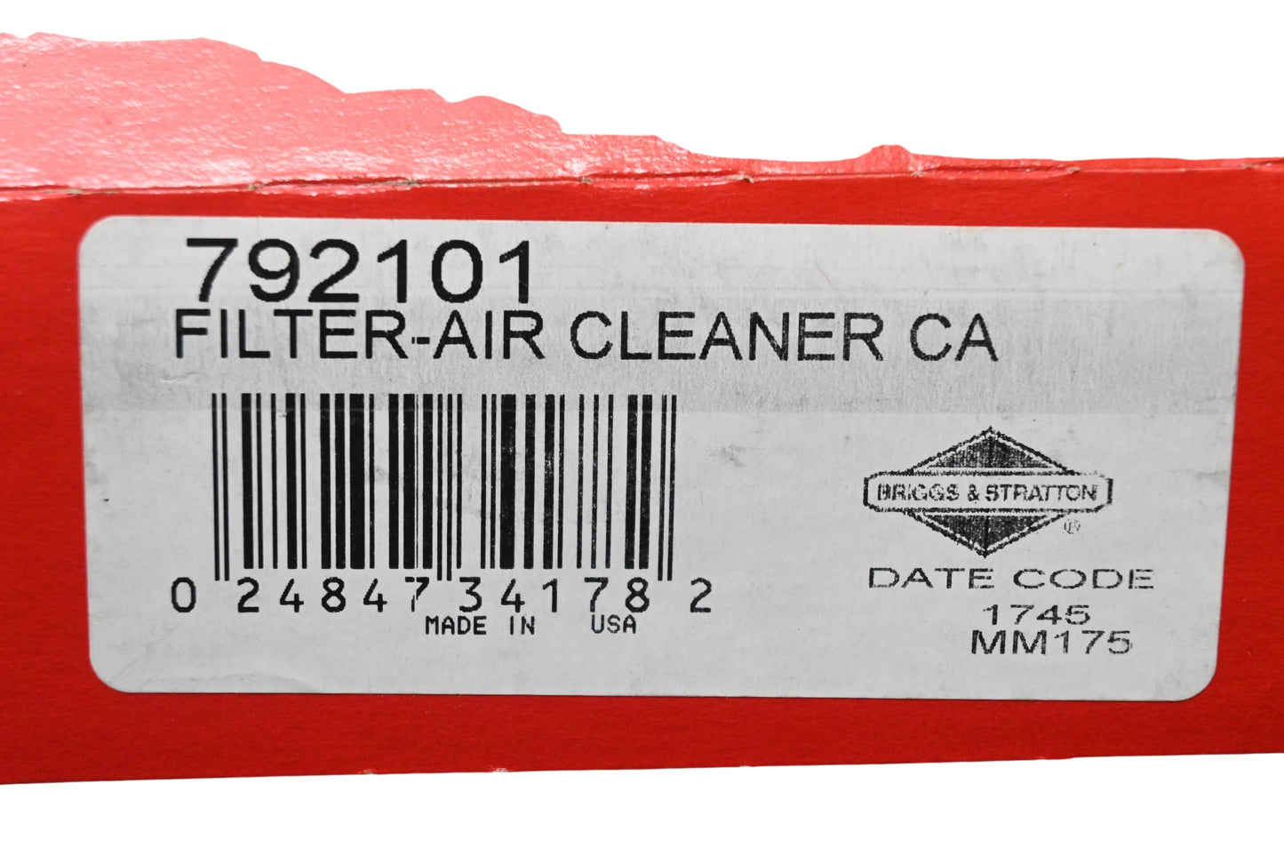 New OEM Briggs & Stratton 792101 Air Cleaner Filter NOS