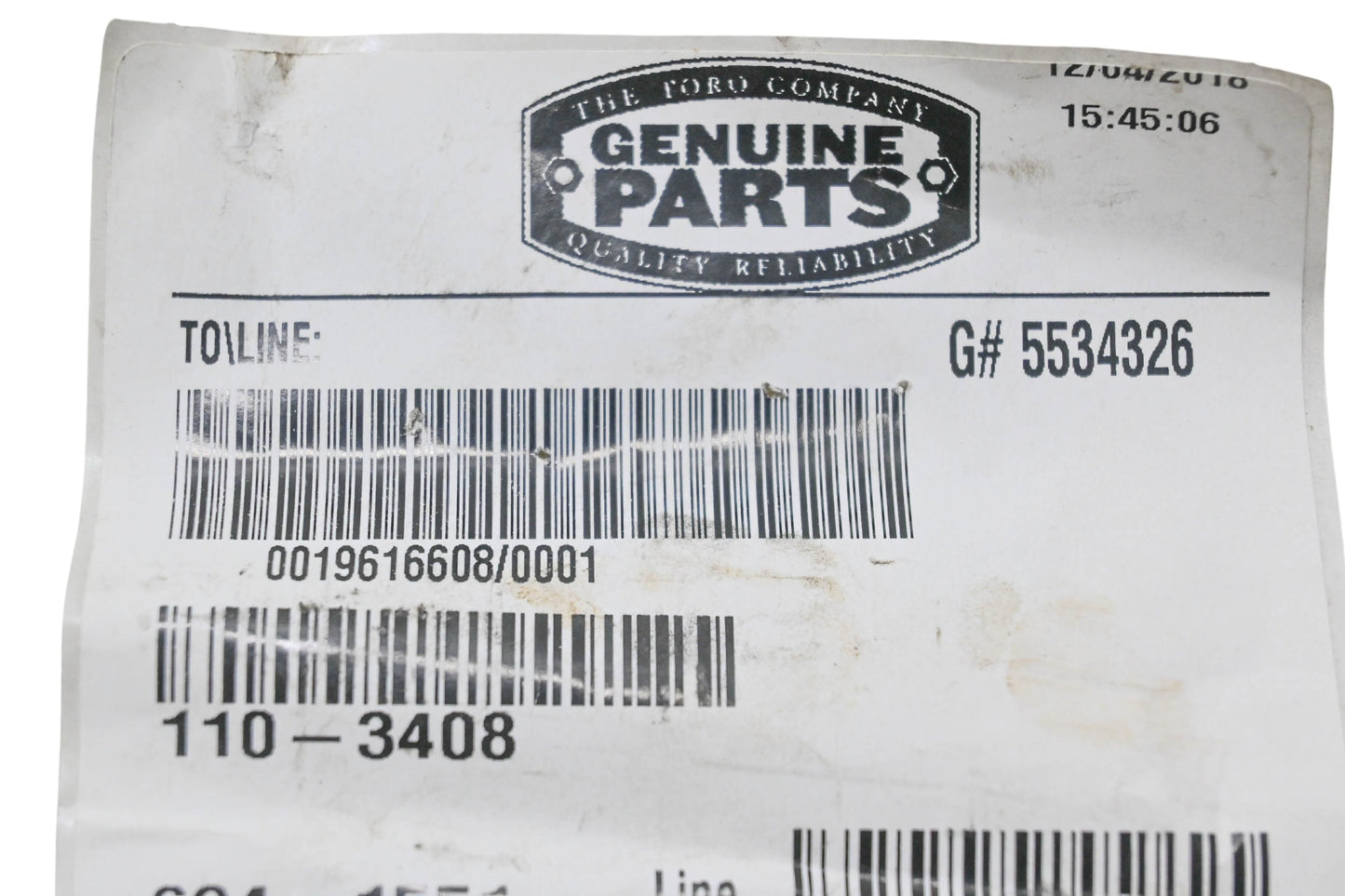 Toro 110-3408 Cleanout Stick NOS