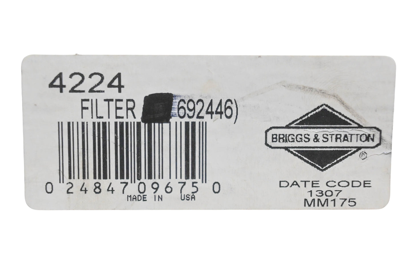New OEM Briggs & Stratton 692446 Filter NOS