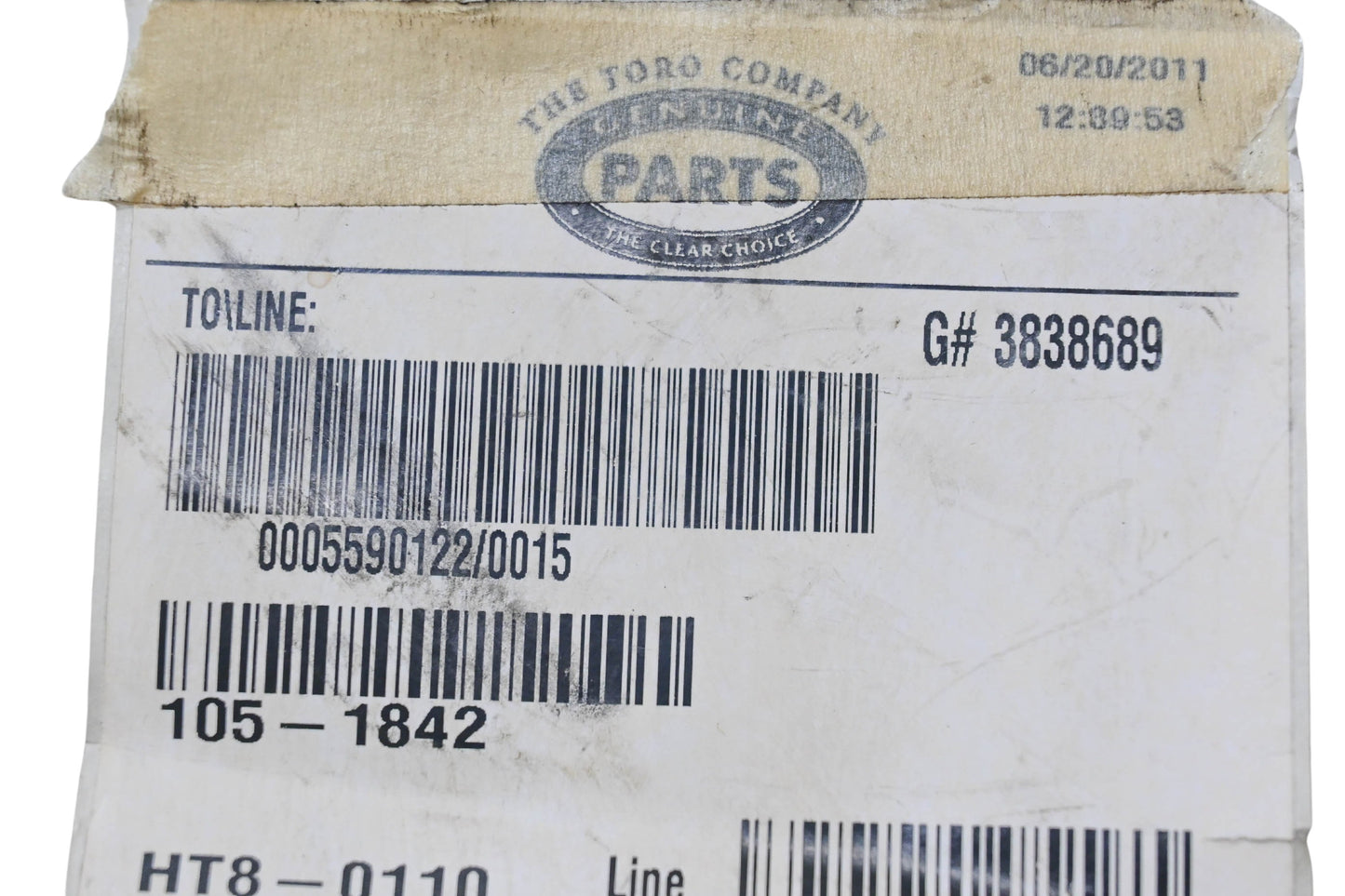 Toro 105-1842 Rear Discharge Plug NOS