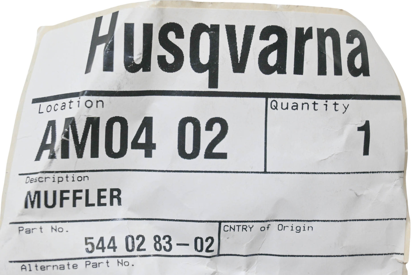 New OEM Husqvarna 544 02 83-02, 544028302 Muffler NOS