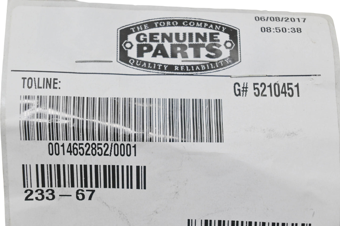 Toro 233-67 Chute Knob NOS