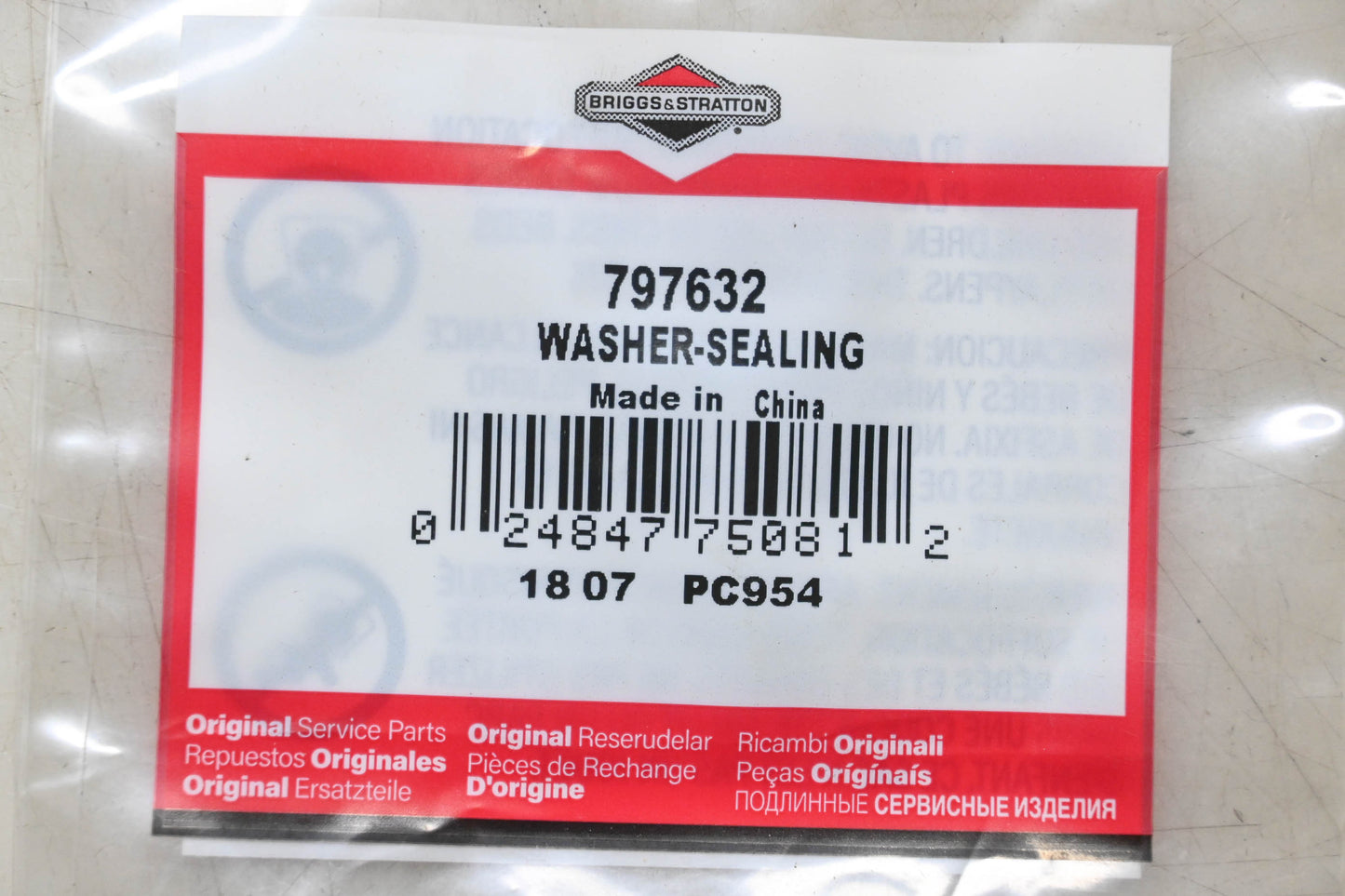 New OEM Briggs & Stratton 797632 Sealing Washer NOS