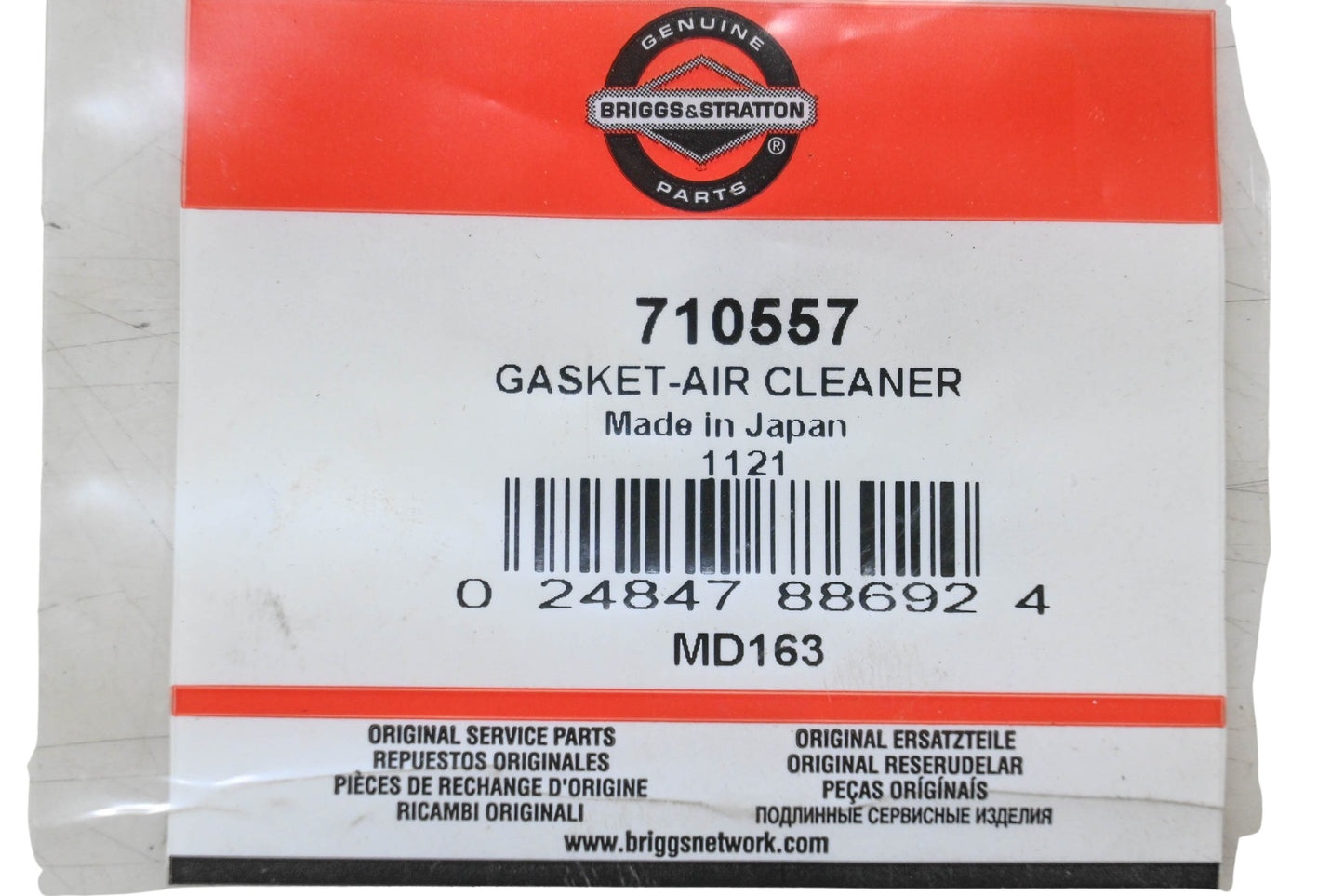 New OEM Briggs & Stratton 710557 Air Cleaner Gasket NOS