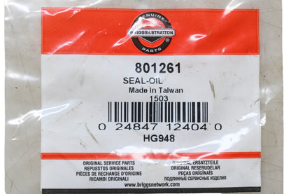 New OEM Briggs & Stratton 801261 Oil Seal NOS
