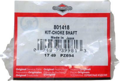 New OEM Briggs & Stratton 801418 Choke Shaft Kit NOS