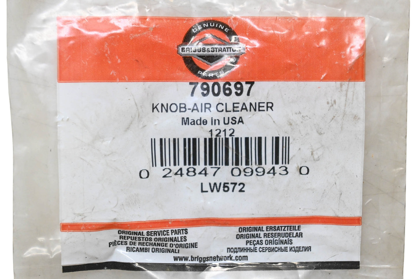 New OEM Briggs & Stratton 790697 Air Cleaner Knob NOS