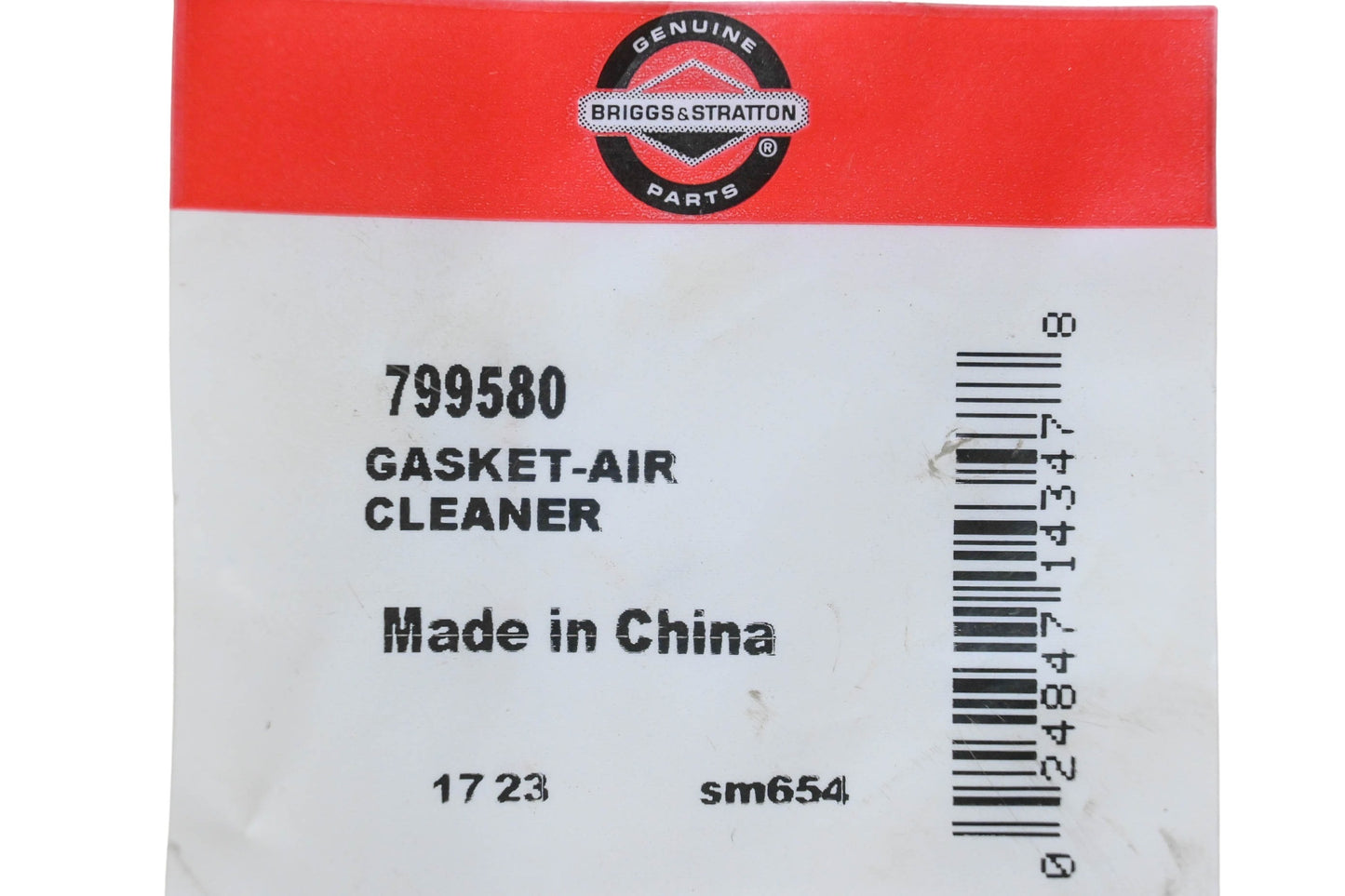 New OEM Briggs & Stratton 799580 Air Cleaner Gasket NOS