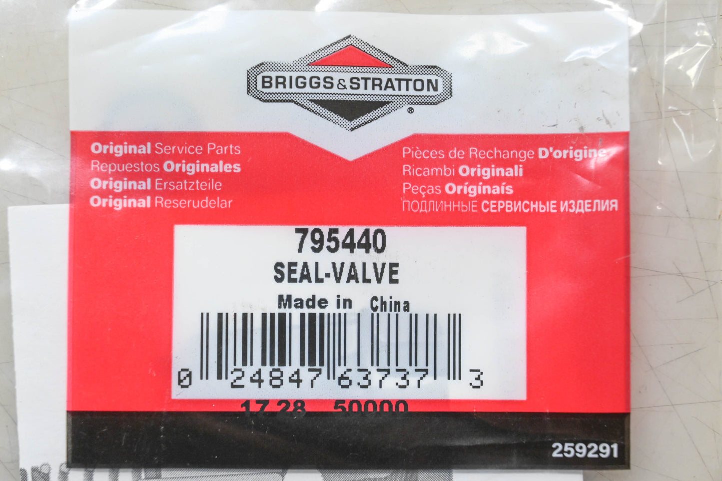 New OEM Briggs & Stratton 795440, 793255 Valve Seal NOS