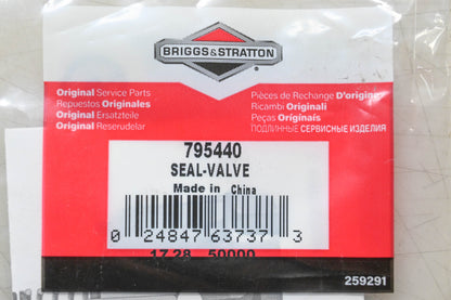 New OEM Briggs & Stratton 795440, 793255 Valve Seal NOS