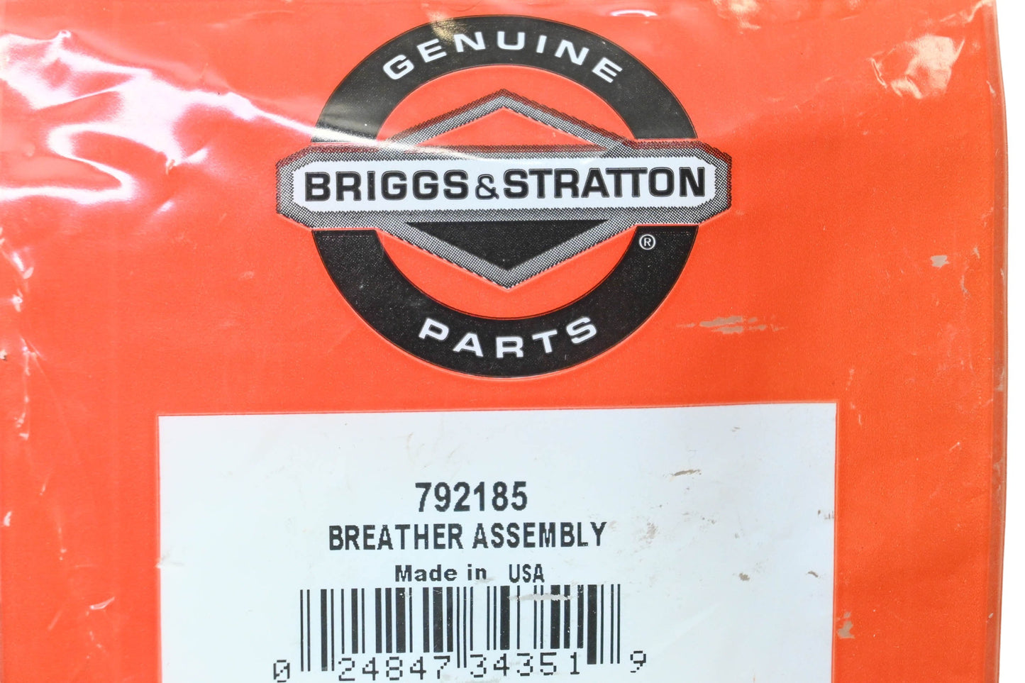 New OEM Briggs & Stratton 792185 Breather Assembly NOS