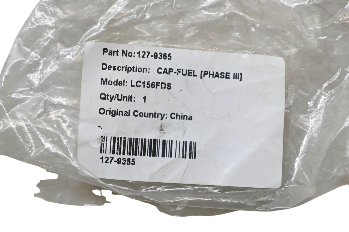 Toro 127-9365 Gas Cap NOS