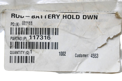 Toro 117316 Battery Hold Down Rod NOS