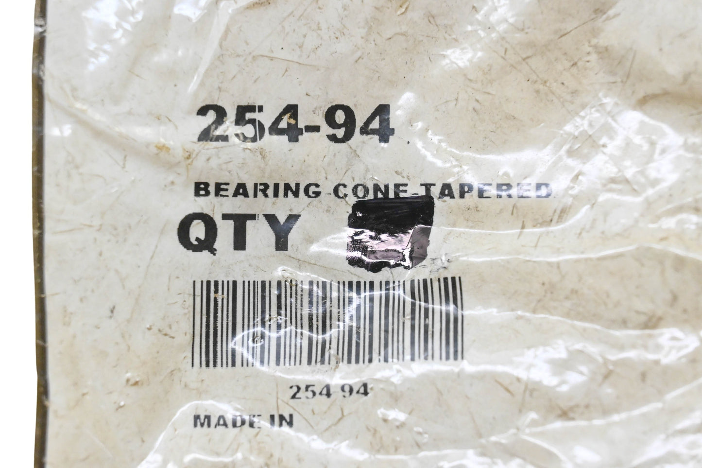 Toro 254-94 Tapered Bearing NOS