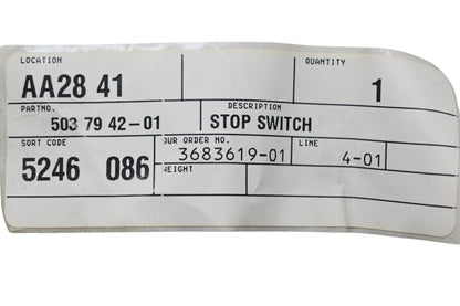 New OEM Husqvarna 503 79 42-01, 503794201 Stop Switch NOS
