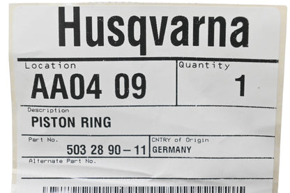 New OEM Husqvarna 503 28 90-11, 503289011 Piston Ring NOS
