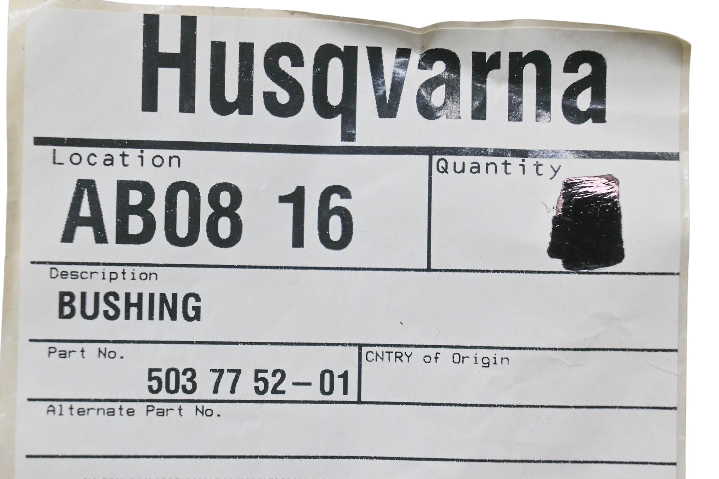New OEM Husqvarna 503 77 52-01 Bushing NOS