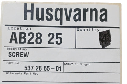 New OEM Husqvarna 537 28 65-01, 537286501 Tensioner Screw NOS