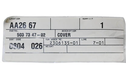 New OEM Husqvarna 503 73 47-02, 503734702 Cover NOS