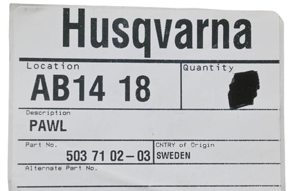 OEM Husqvarna 503 71 02-03 Pawl