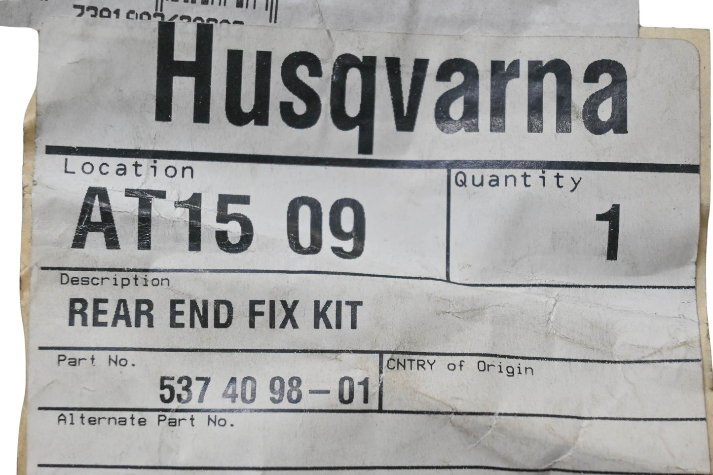 New OEM Husqvarna 537 40 98-01, 537409801 Chainsaw Spark Plug Cover Kit NOS