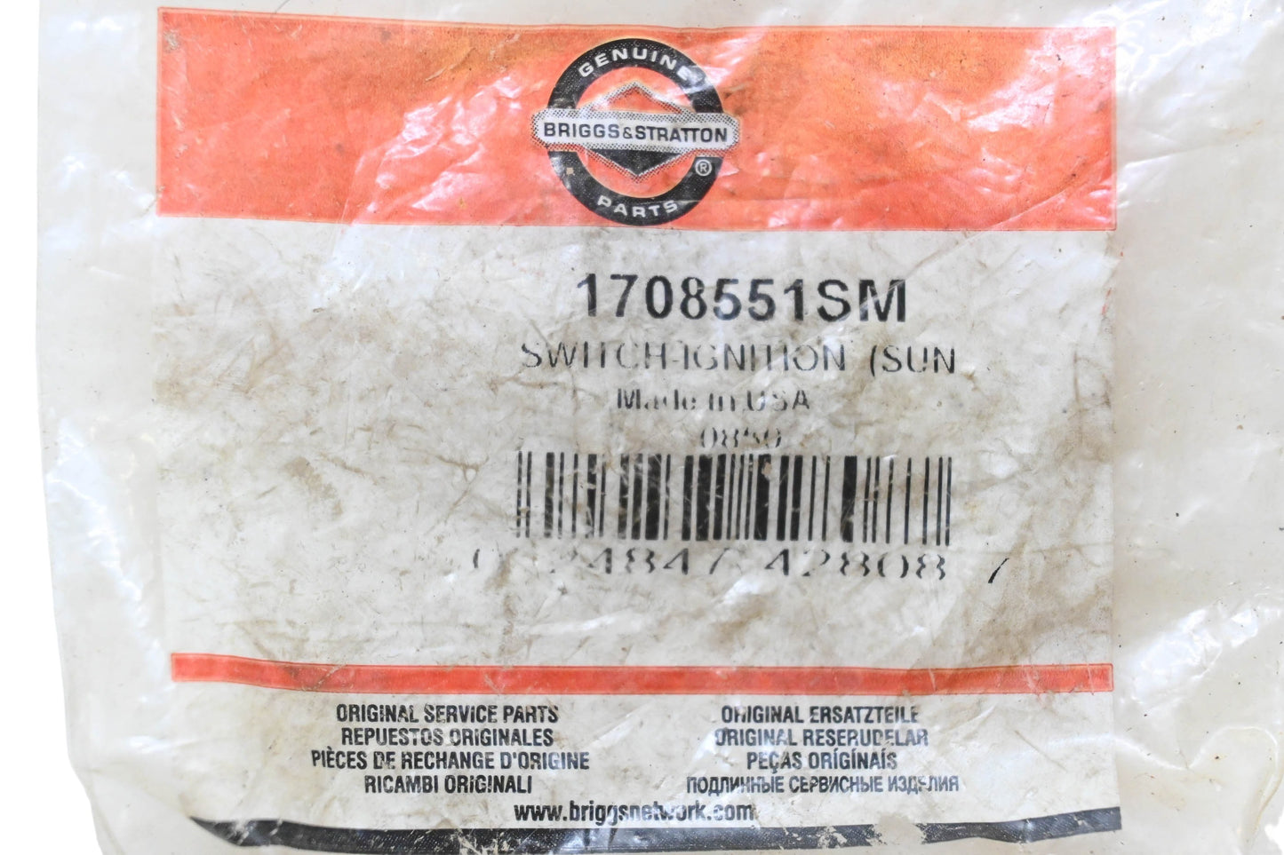 New OEM Briggs & Stratton 1708551SM Ignition Switch NOS