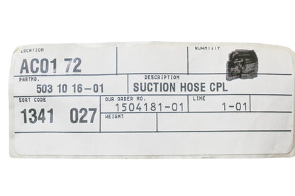 New OEM Husqvarna 503 10 16-01, 503101601 Suction Hose NOS