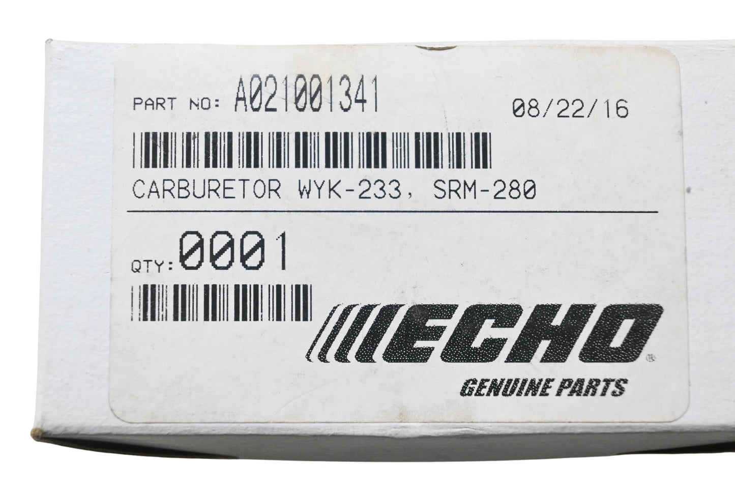 New OEM Echo A021001341, WYK-233, SRM-280 Carburetor NOS