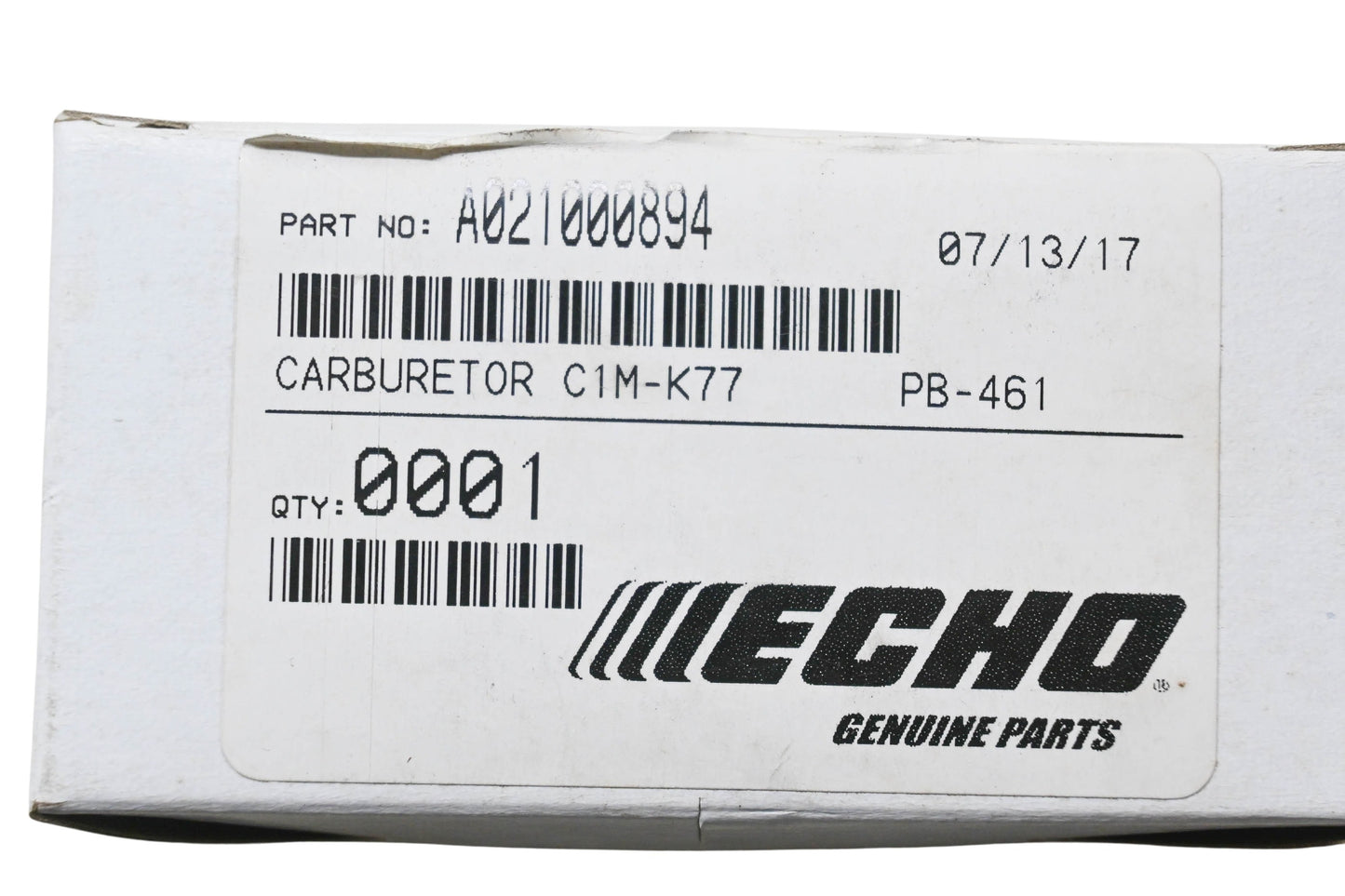 New OEM Echo A021000894, C1M-K77, PB-461 Carburetor NOS