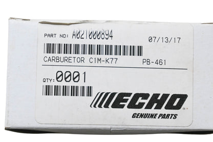 New OEM Echo A021000894, C1M-K77, PB-461 Carburetor NOS
