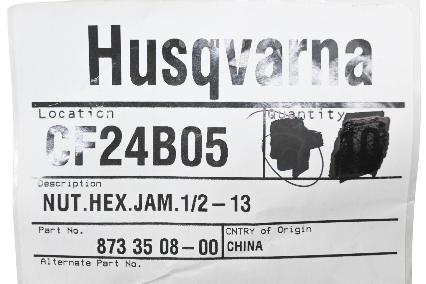 New OEM Husqvarna 873 35 08-00 Nuts Qty 2 NOS