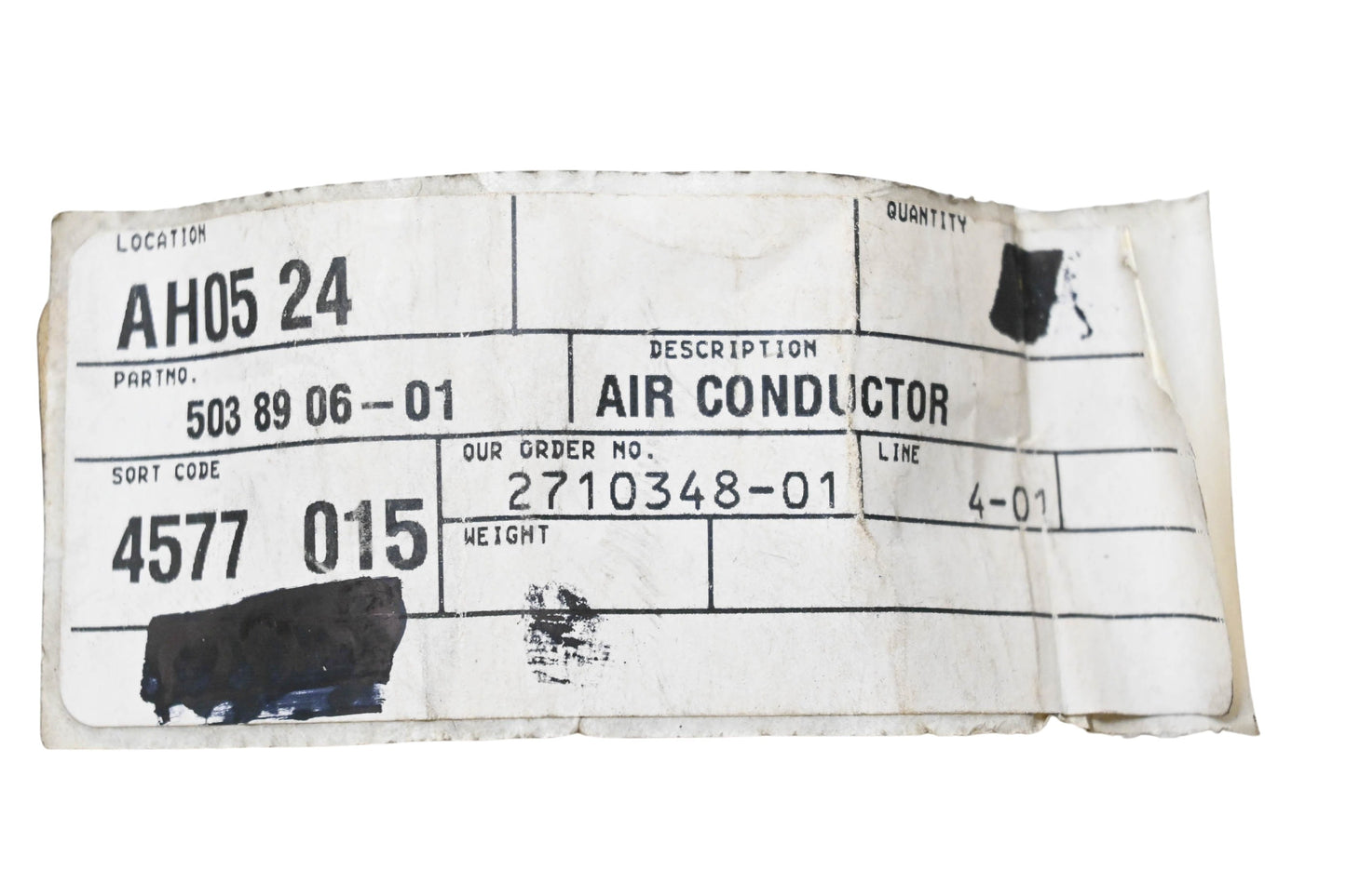New OEM Husqvarna 503 89 06-01 Air Conductor NOS